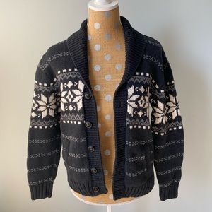 GapKids Black and White Button-Up Sweater